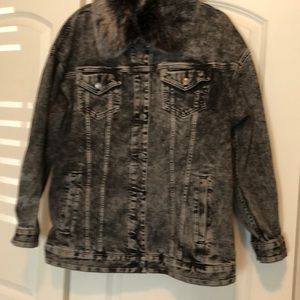 Micheal Kors Black Stonewashed Demin Jacket.